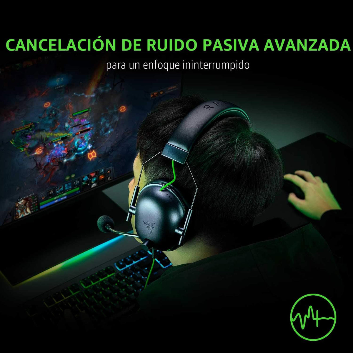 Diadema Gamer BlackShark V2 X Negro de Razer, vista adicional 3