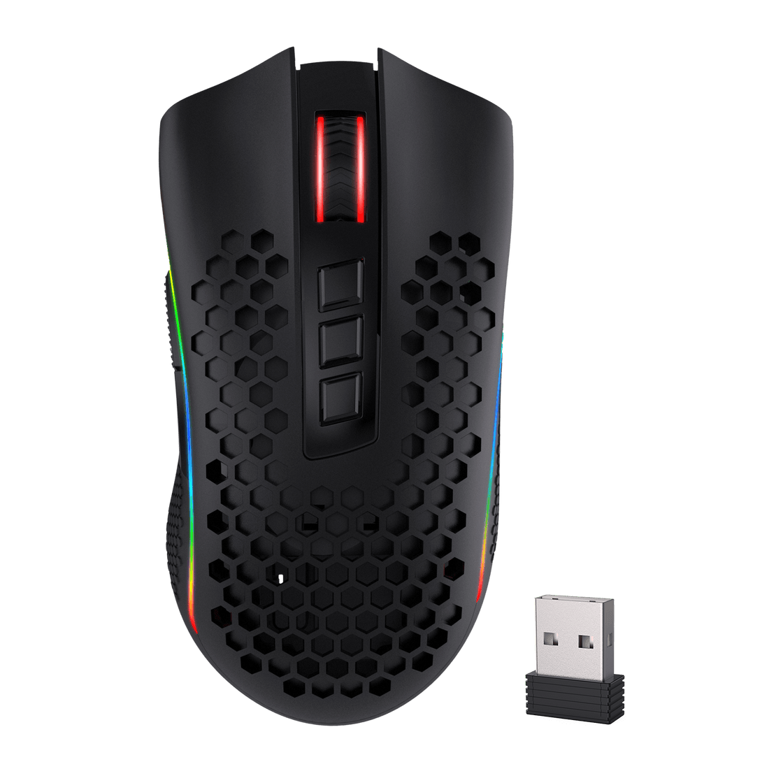 Mouse Gamer Inalámbrico Storm Pro M808 RGB Negro de Redragon, vista adicional 4