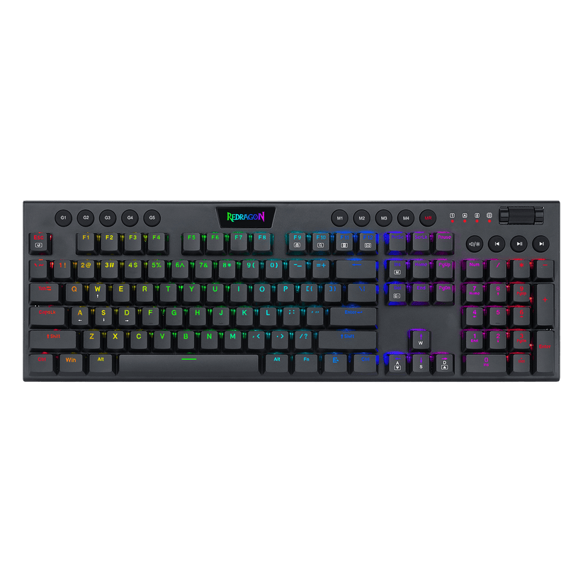 Teclado Gamer K619 Horus RGB Low Profile Negro de Redragon