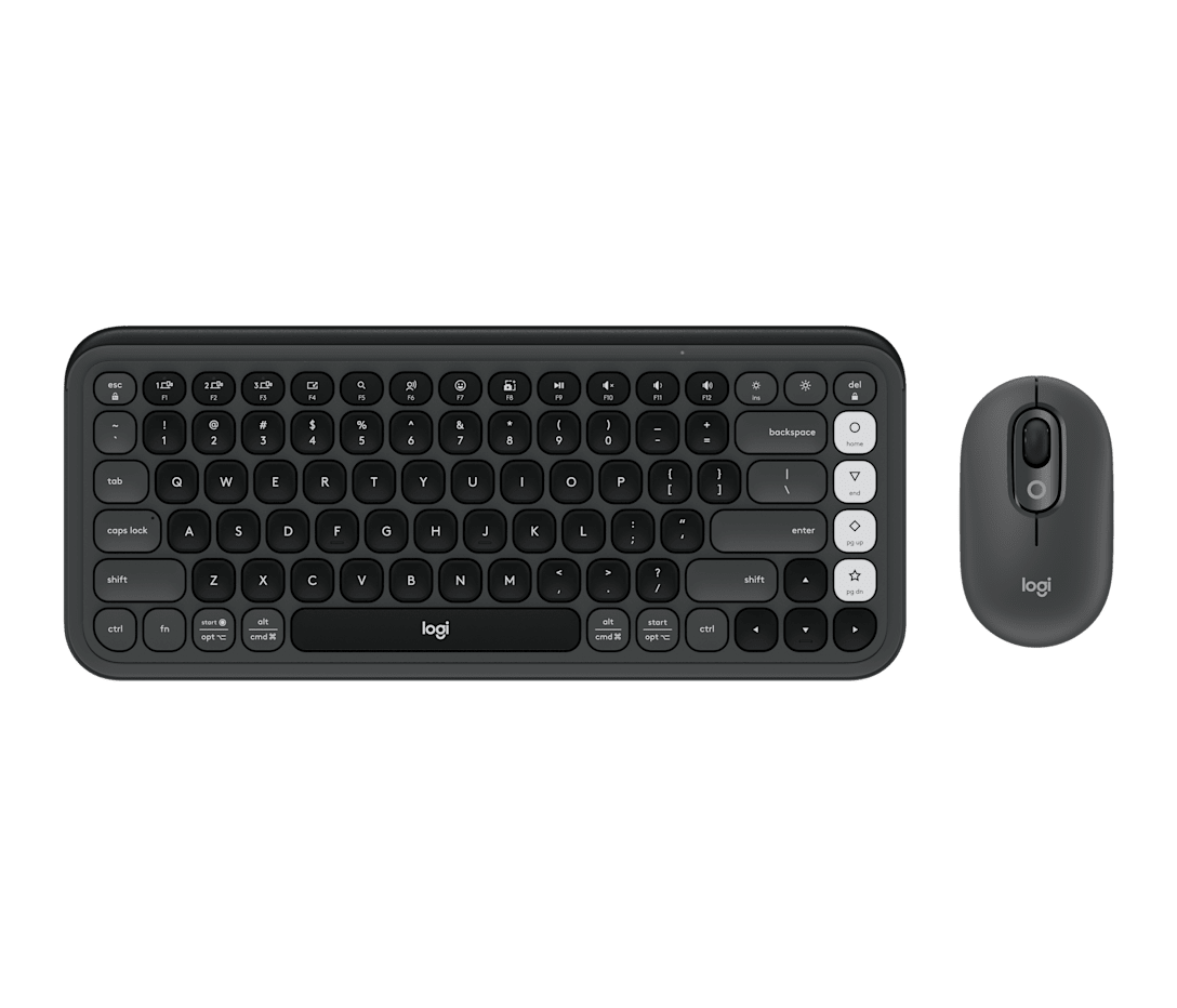 Combo Teclado y Mouse POP Icon Grafito y Blanco de Logitech