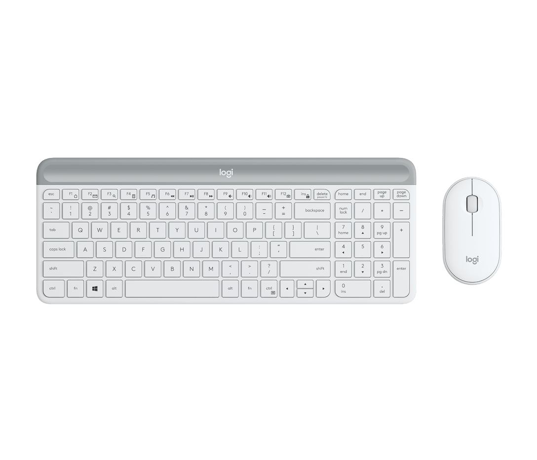 Combo Teclado y Mouse MK470 Slim Blanco de Logitech