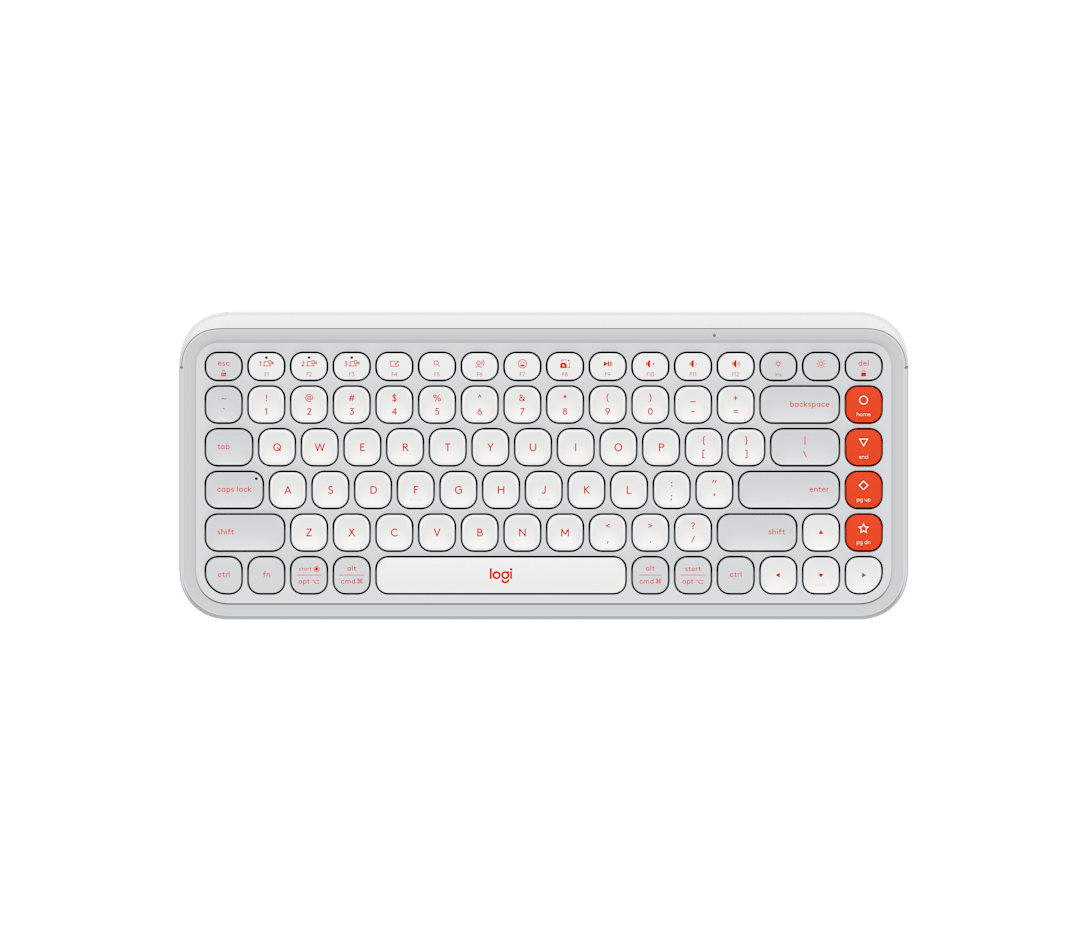Teclado Bluetooth POP Icon Keys Blanco y Naranja de Logitech