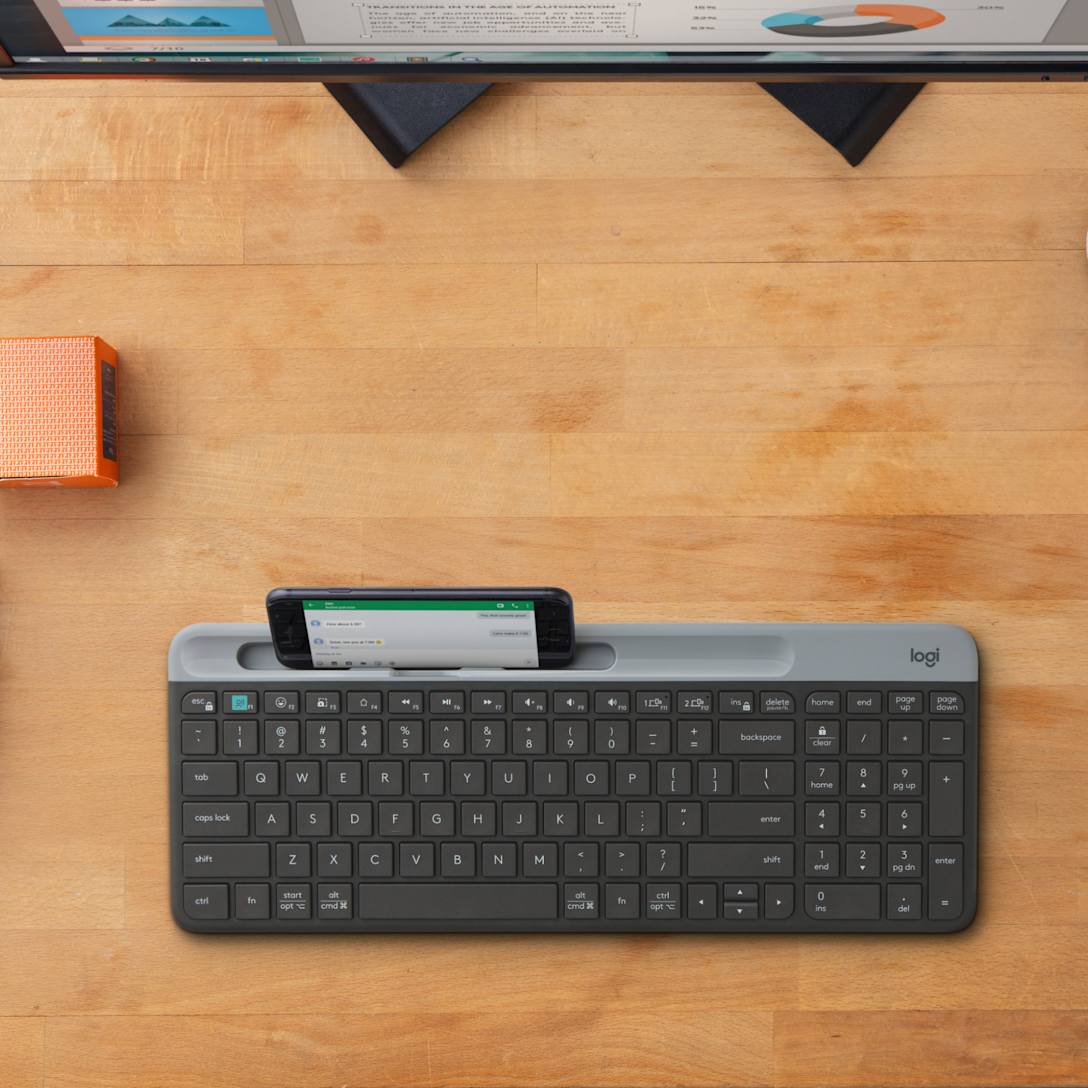 Teclado Inalámbrico K585 Slim Multi-Device Grafito de Logitech, vista adicional 6