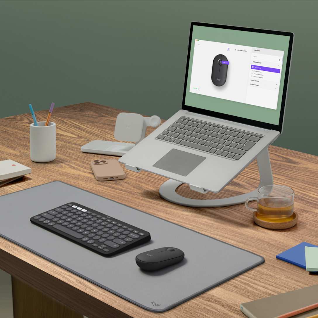 Mouse Pebble 2 M350s Grafito Tonal de Logitech, vista adicional 3