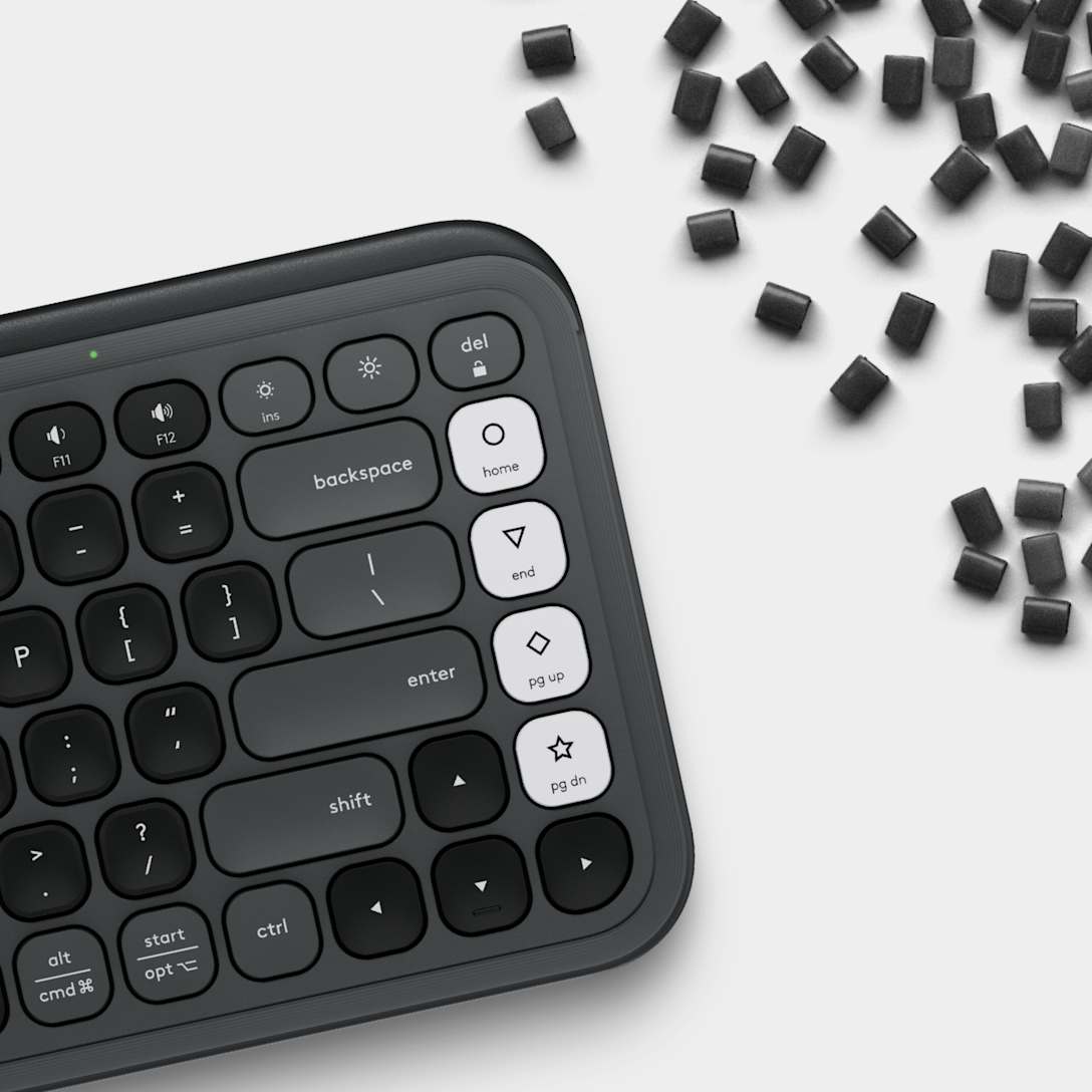 Teclado Bluetooth POP Icon Keys Grafito y Blanco de Logitech, vista adicional 4