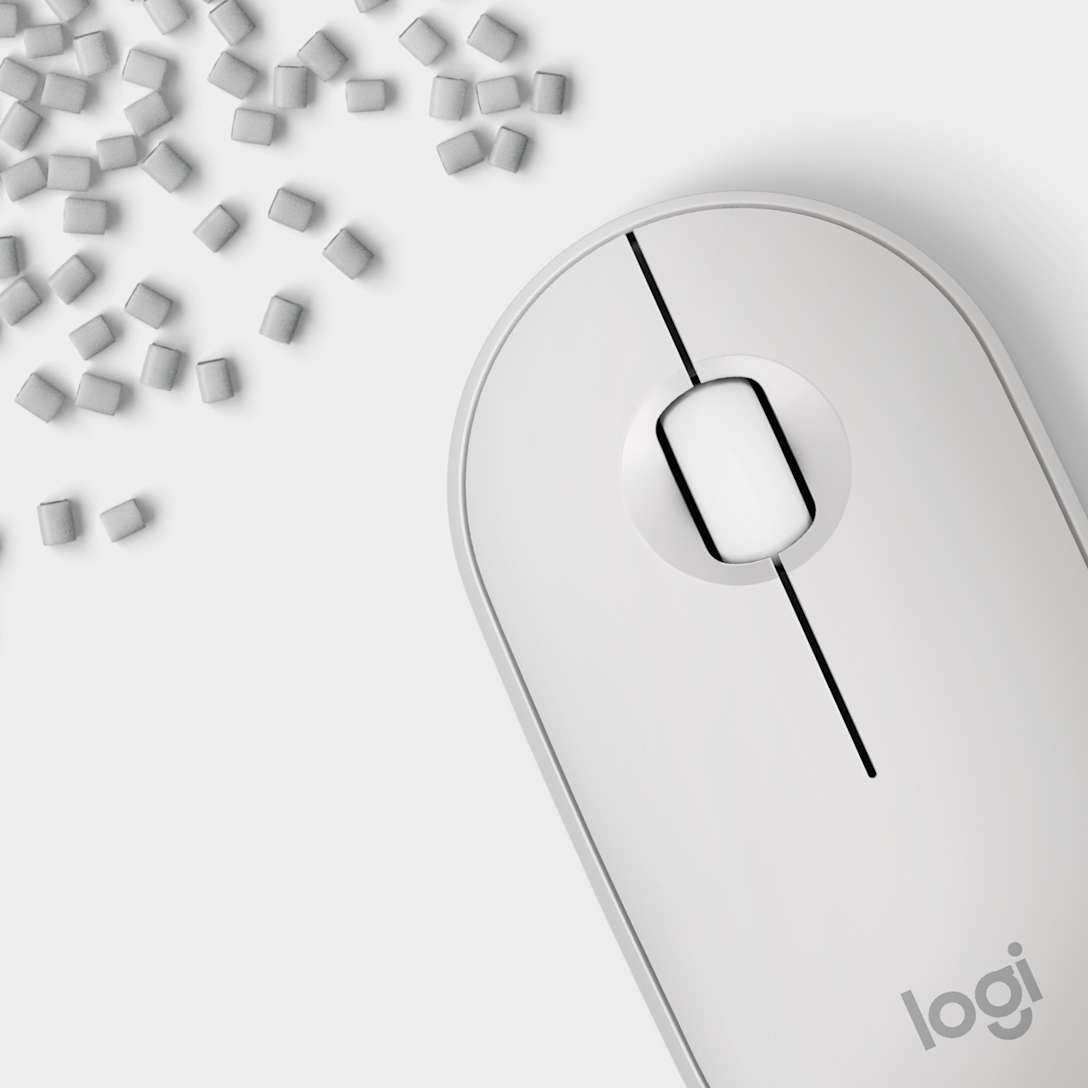 Mouse Pebble 2 M350s Blanco Tonal de Logitech, vista adicional 4