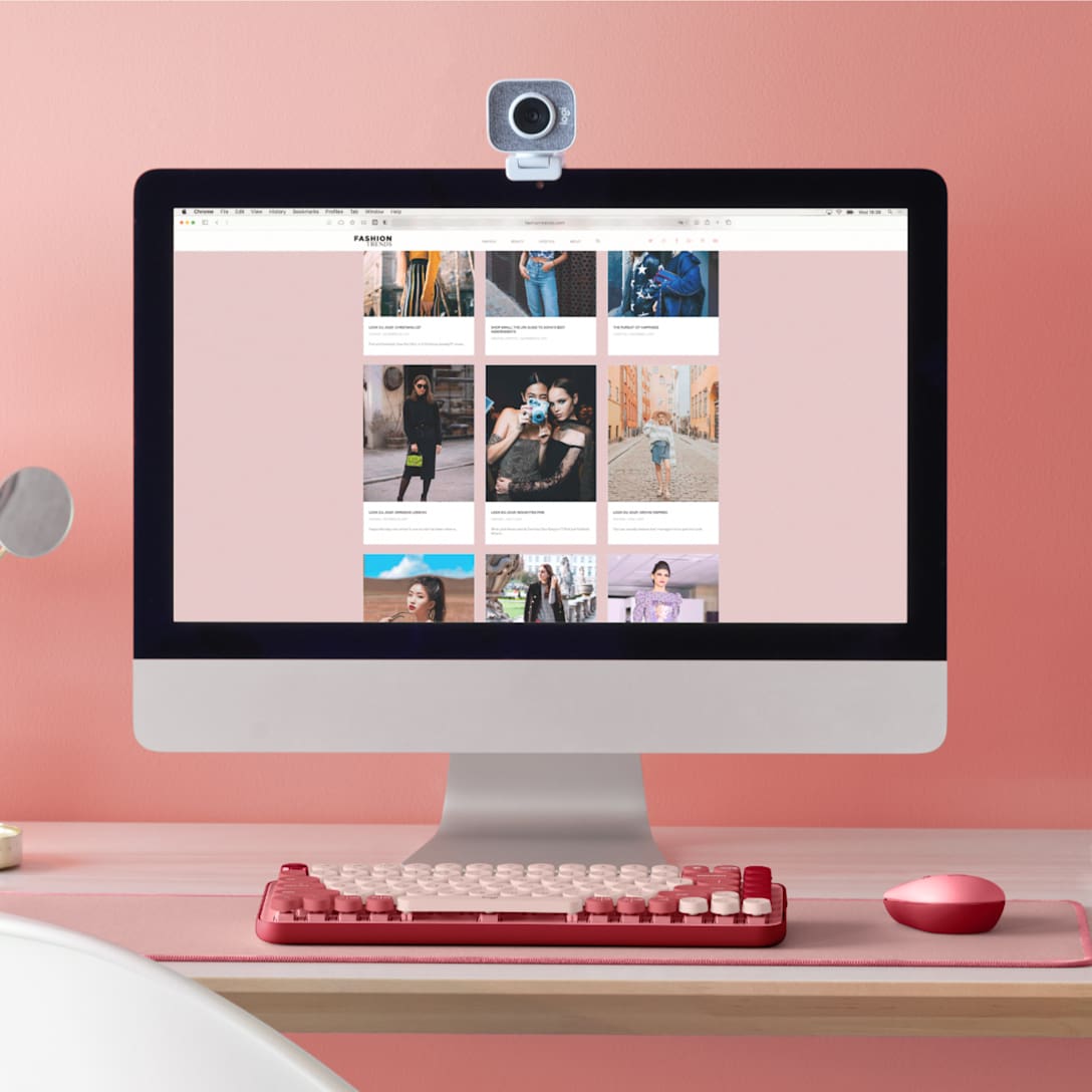 Mousepad Extendido Desk Mat Studio Series Rosa Oscuro de Logitech, vista adicional 2