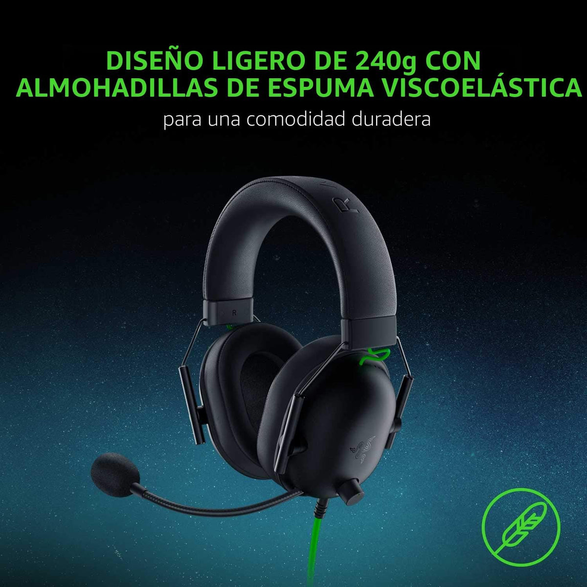 Diadema Gamer BlackShark V2 X Negro de Razer, vista adicional 6