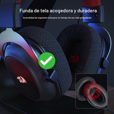 Diadema Gamer Inalámbrica Zeus Pro H510 RGB de Redragon, vista adicional 7