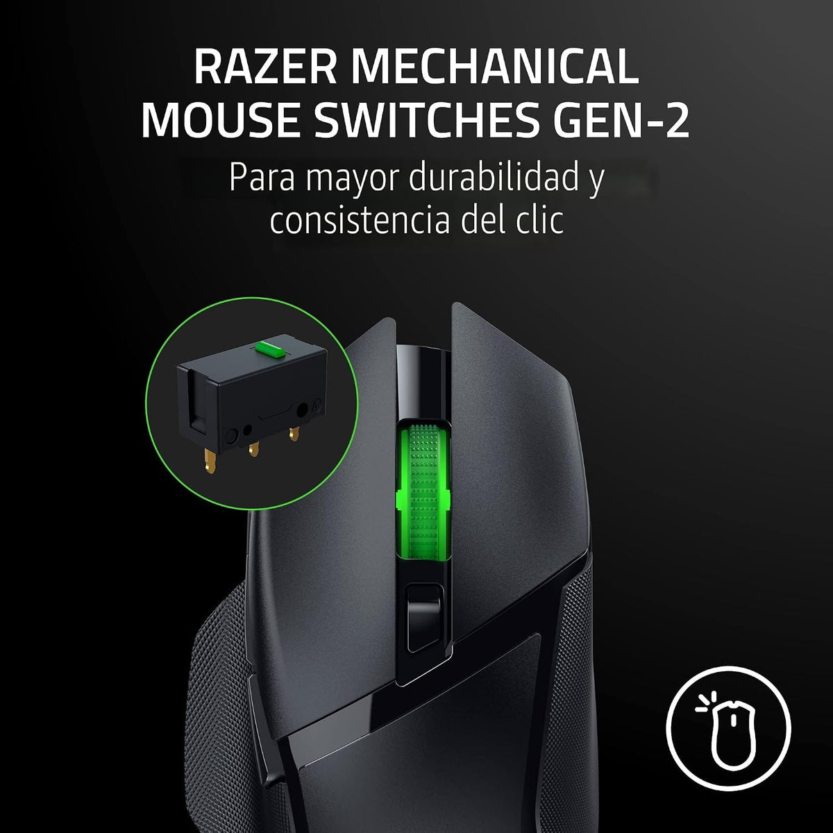 Mouse Gamer Inalámbrico Basilisk V3 X HyperSpeed RGB Negro de Razer, vista adicional 4