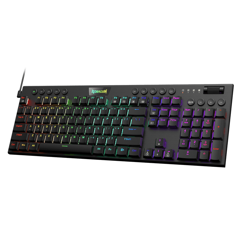 Teclado Gamer K619 Horus RGB Low Profile Negro de Redragon, vista adicional 6