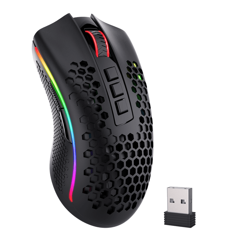Mouse Gamer Inalámbrico Storm Pro M808 RGB Negro de Redragon, vista adicional 2