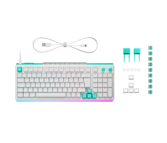 Teclado Gamer G512 X 98 Blanco de Logitech G, contenido de la caja