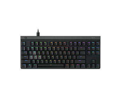 Teclado Gamer G515 RAPID TKL Negro de Logitech G, vista superior en ángulo