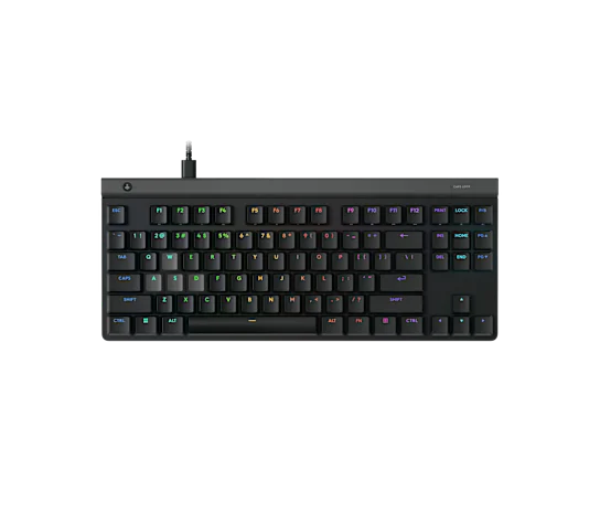 Teclado Gamer G515 RAPID TKL Negro de Logitech G, vista superior en ángulo