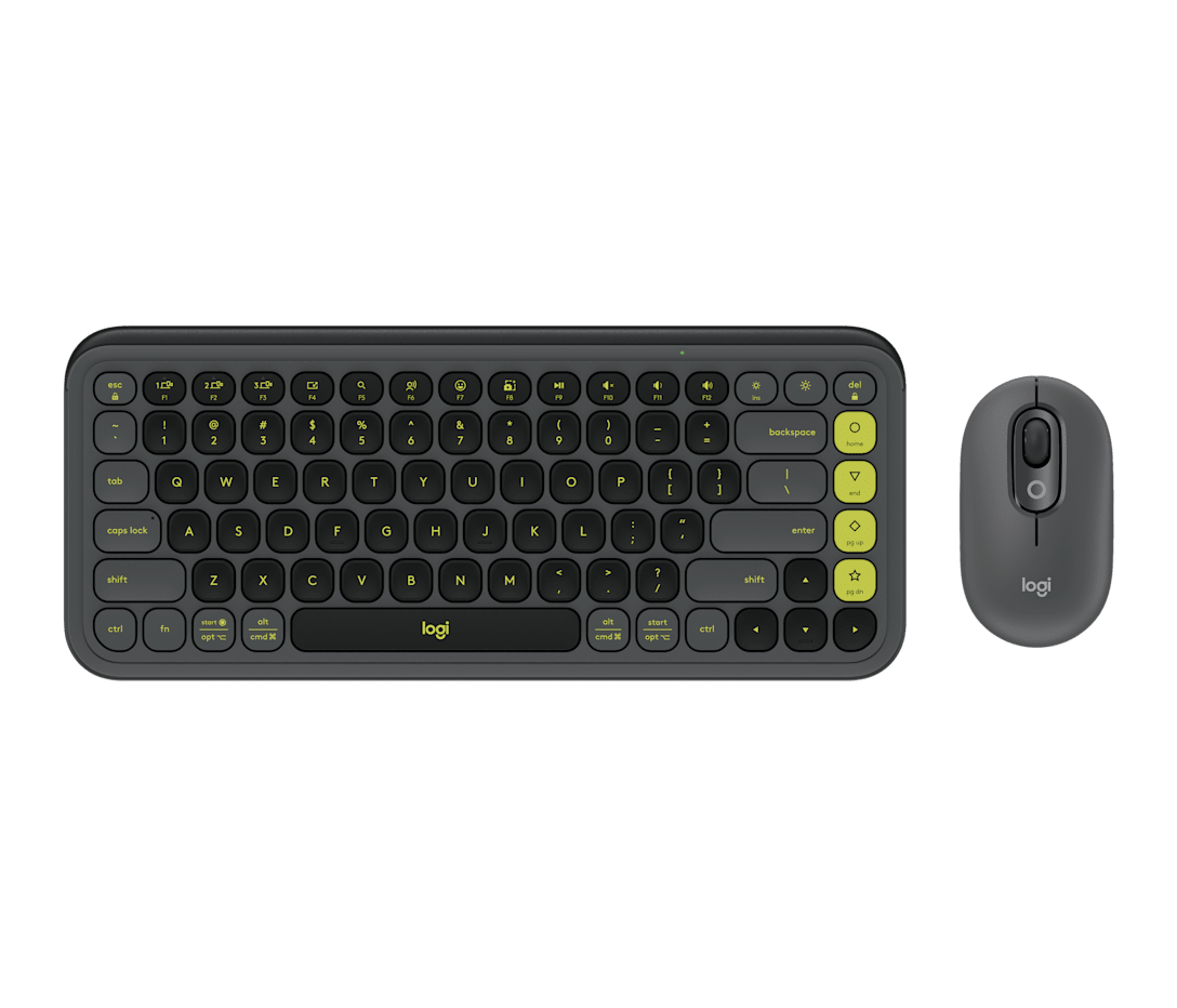 Combo Teclado y Mouse POP Icon Grafito y Verde de Logitech