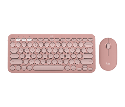 Combo Teclado y Mouse Pebble 2 Rosa Tonal de Logitech