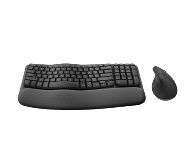 Combo Teclado y Mouse Ergonómico Wave Keys + Lift Grafito de Logitech, vista adicional 3