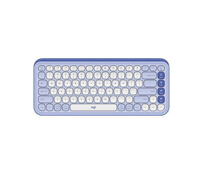 Teclado Bluetooth POP Icon Keys Lila y Blanco de Logitech