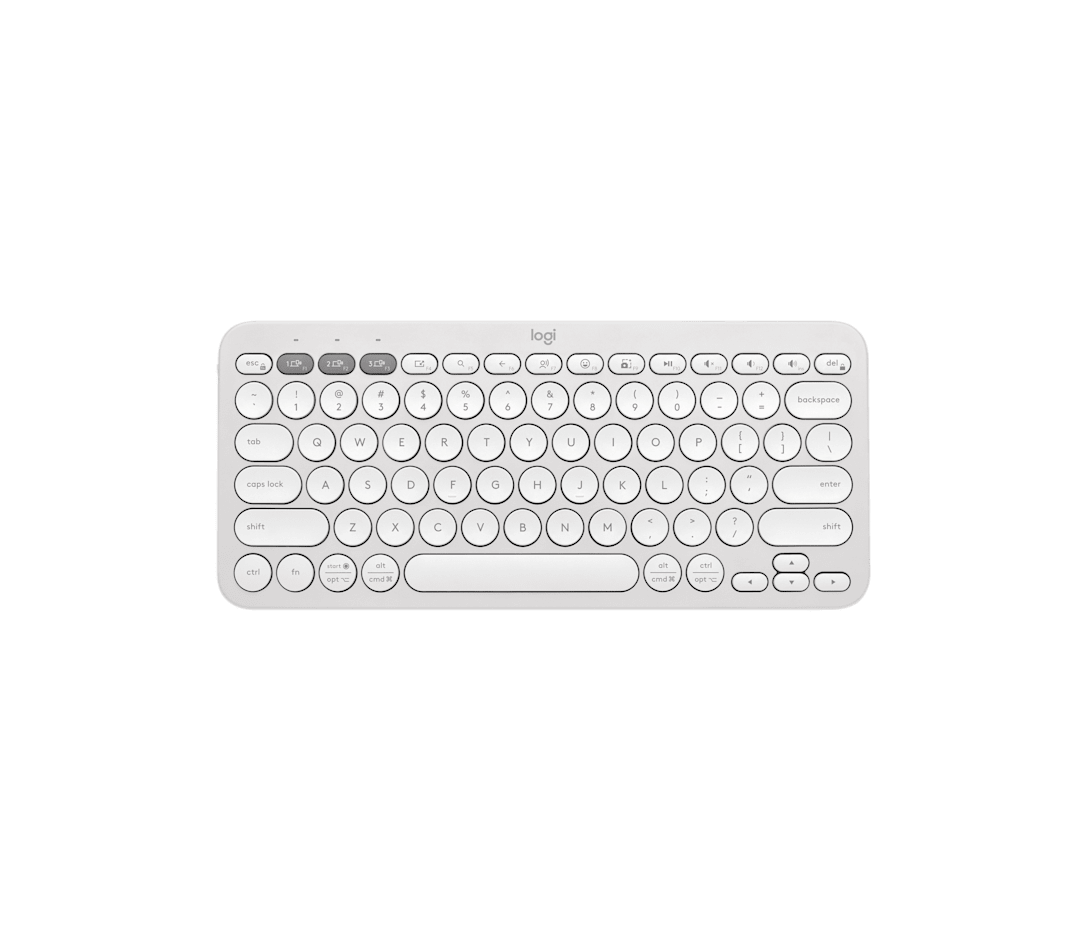 Teclado Bluetooth Pebble Keys 2 K380s Blanco Tonal de Logitech