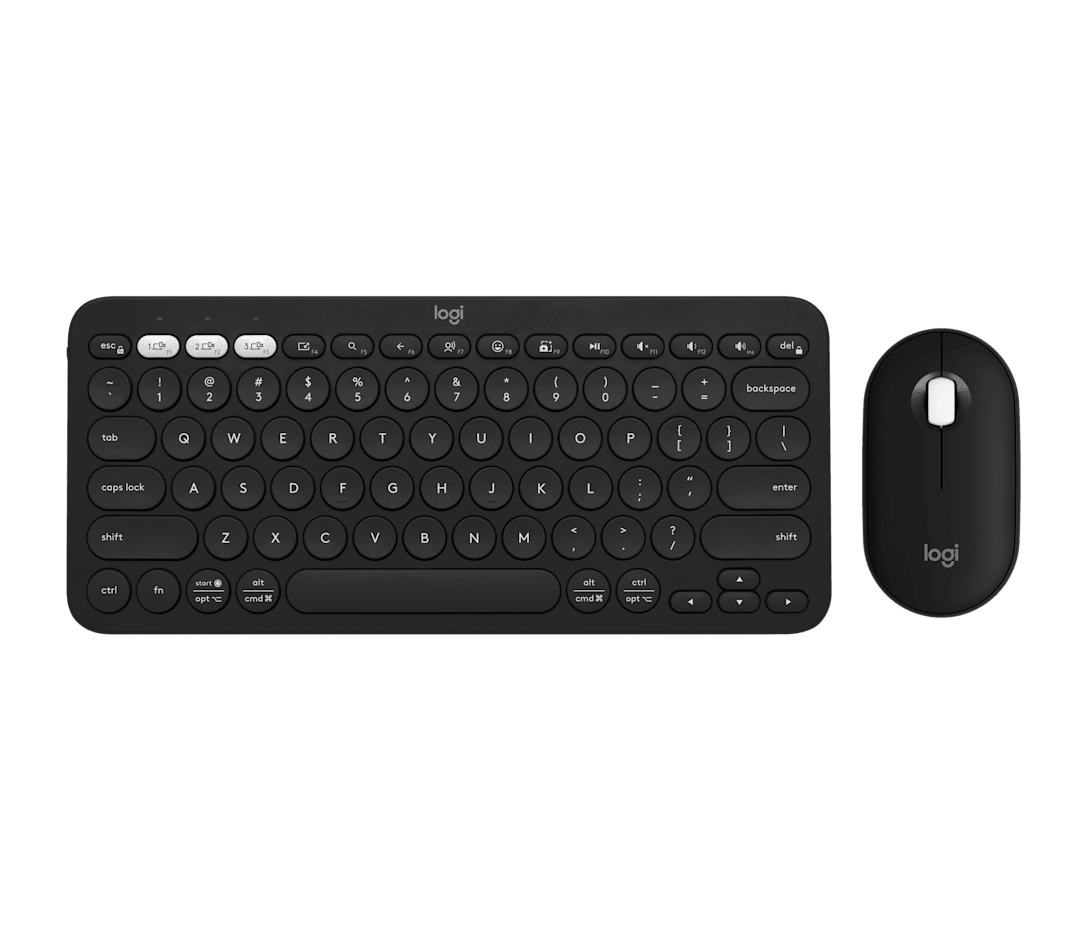 Combo Teclado y Mouse Pebble 2 Negro de Logitech