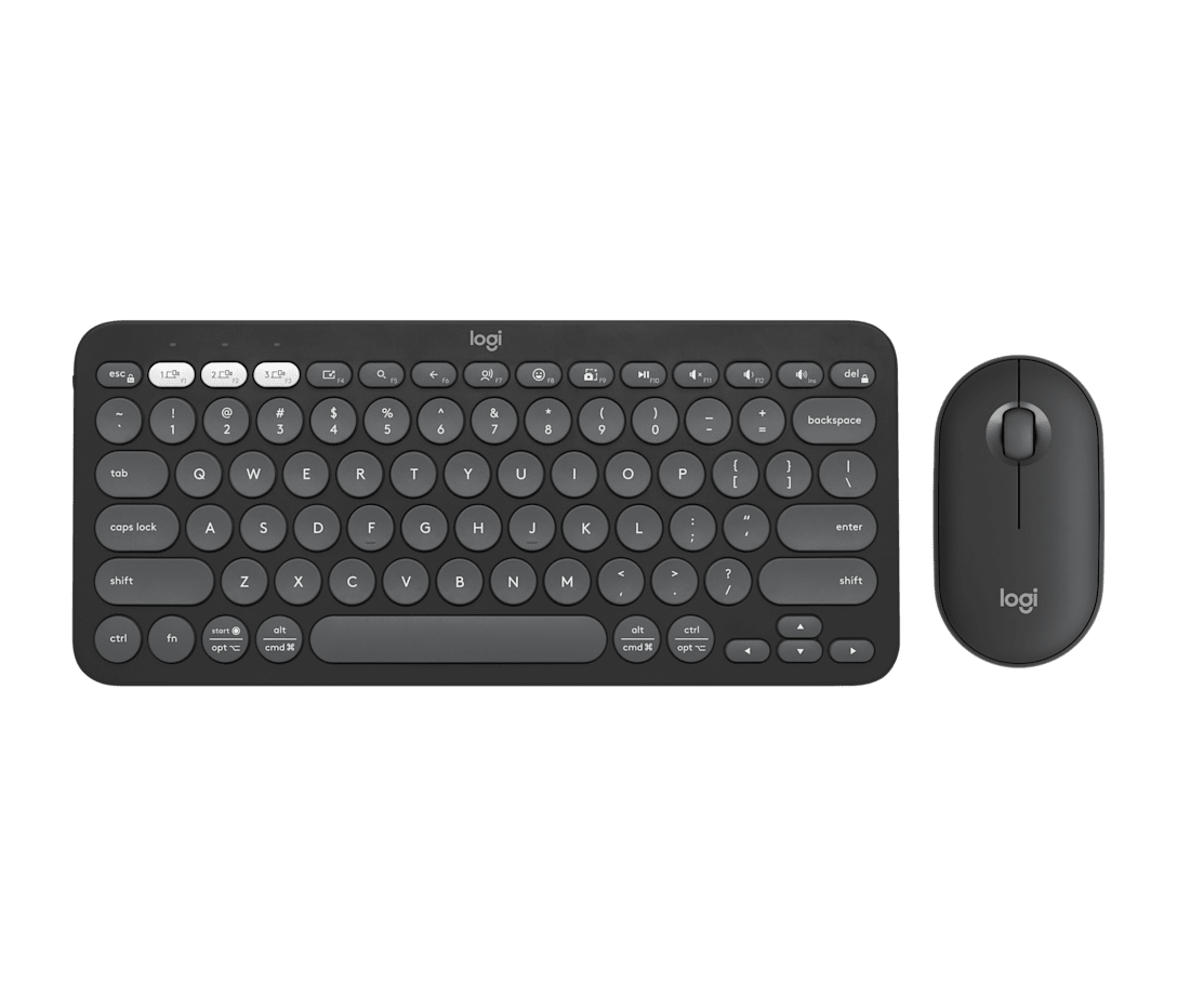 Combo Teclado y Mouse Pebble 2 Grafito Tonal de Logitech