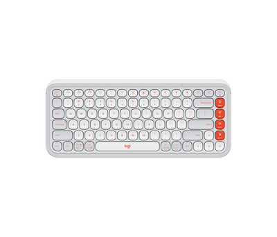 Teclado Bluetooth POP Icon Keys Blanco y Naranja de Logitech