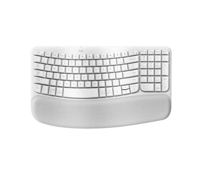 Teclado Ergonómico Inalámbrico Wave Keys Blanco de Logitech
