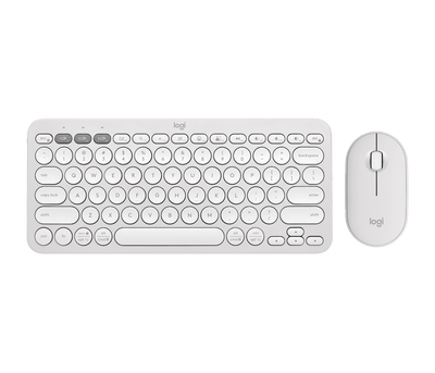 Combo Teclado y Mouse Pebble 2 Blanco Tonal de Logitech