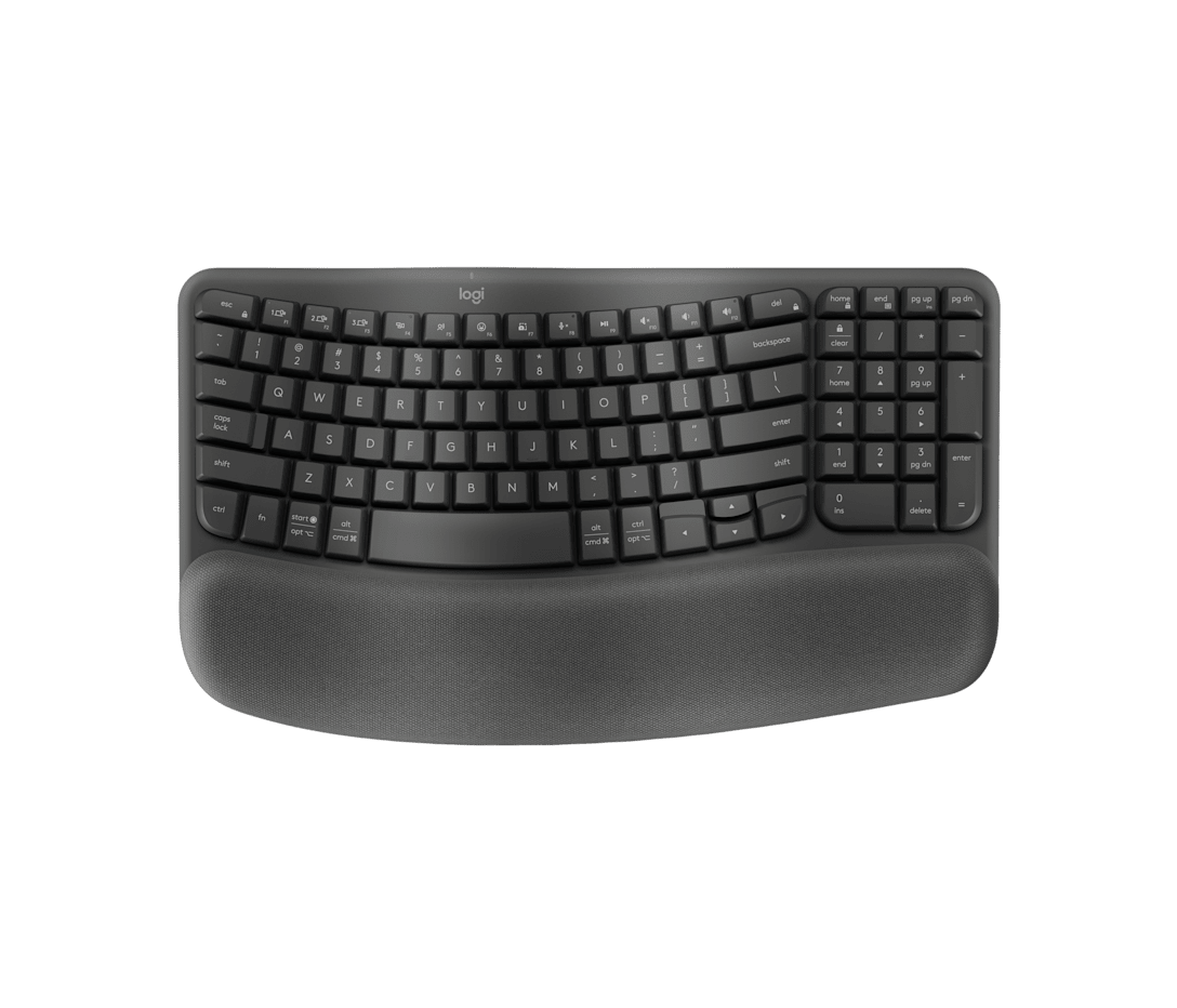 Teclado Ergonómico Inalámbrico Wave Keys Grafito de Logitech