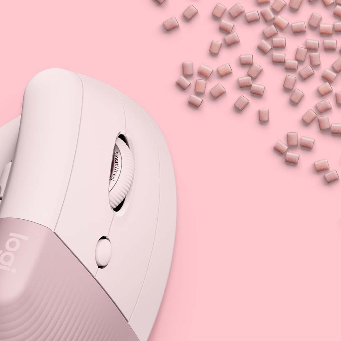 Mouse Lift Vertical Ergonómico Rosa de Logitech, vista adicional 4