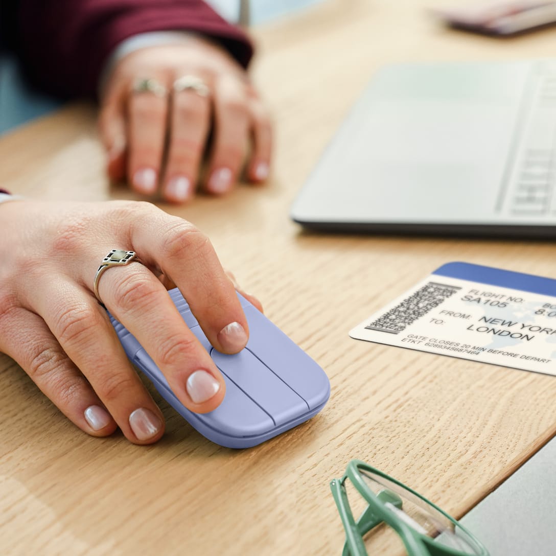 Mouse Mobi Fold Lila de Logitech, vista adicional 3