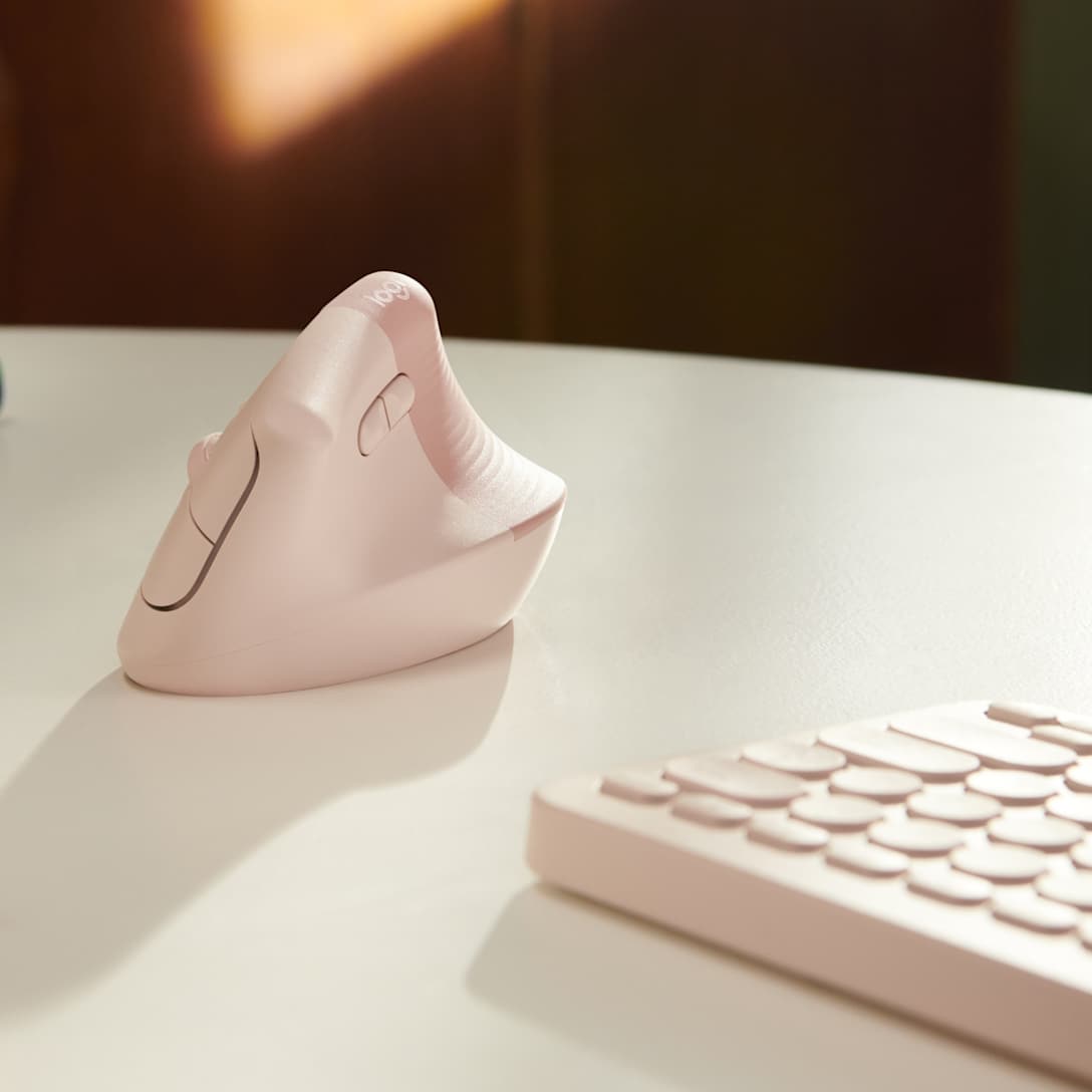 Mouse Lift Vertical Ergonómico Rosa de Logitech, vista adicional 3