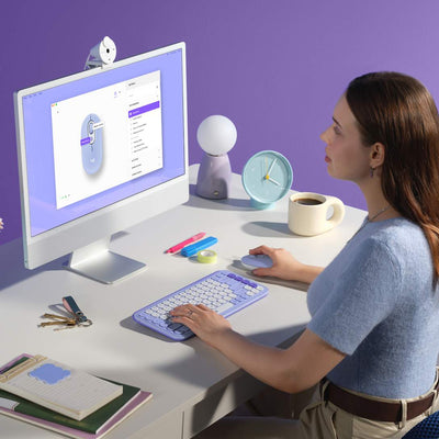 Mouse POP Inalámbrico Lila de Logitech, vista adicional 3