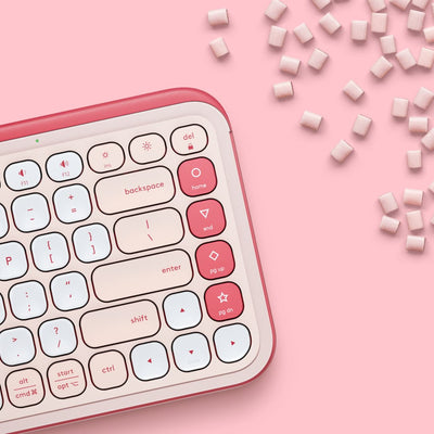 Teclado Bluetooth POP Icon Keys Rosa y Blanco de Logitech, vista adicional 4
