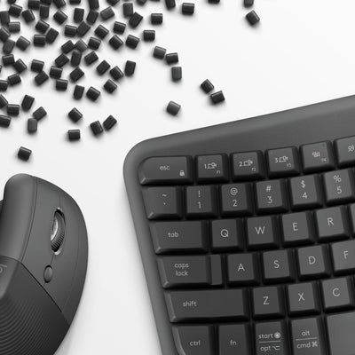 Combo Teclado y Mouse Ergonómico Wave Keys + Lift Grafito de Logitech, vista adicional 6