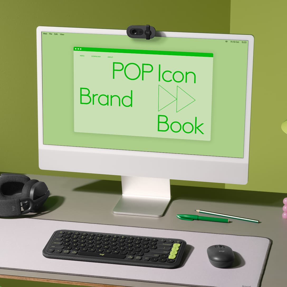 Teclado Bluetooth POP Icon Keys Grafito y Verde de Logitech, vista adicional 6