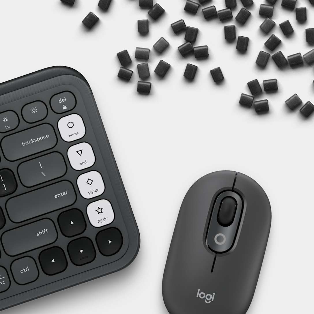Combo Teclado y Mouse POP Icon Grafito y Blanco de Logitech, vista adicional 4