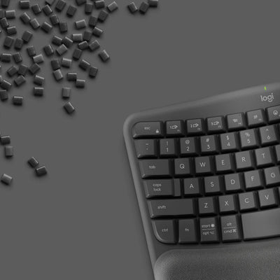Teclado Ergonómico Inalámbrico Wave Keys Grafito de Logitech, vista adicional 4
