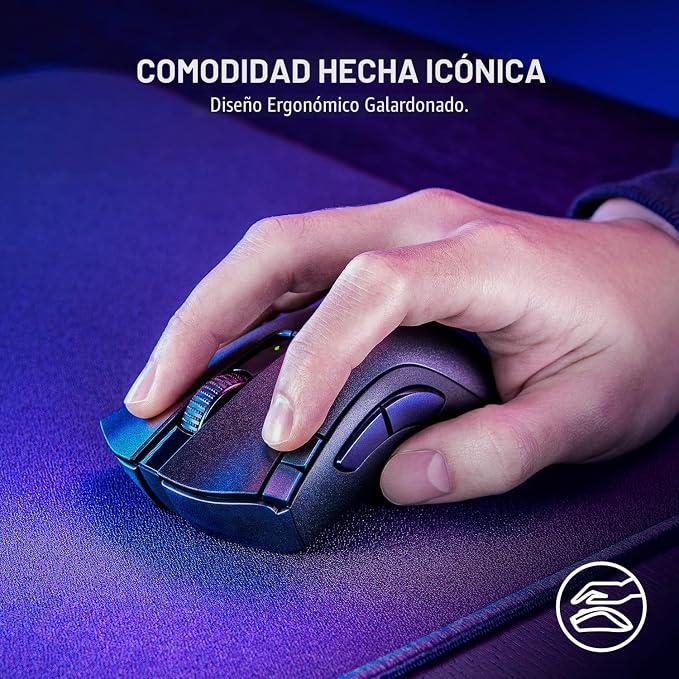 Mouse Gamer Inalámbrico DeathAdder V2 X HyperSpeed Negro de Razer, vista adicional 2