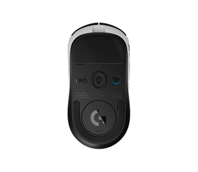 Mouse Gamer PRO X2 Superstrike Lunar Eclipse de Logitech G, vista inferior