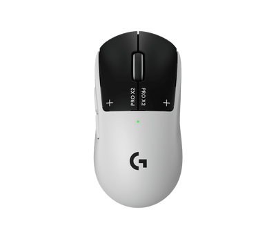 Mouse Gamer PRO X2 Superstrike Lunar Eclipse de Logitech G, vista superior en ángulo