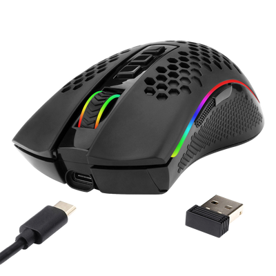 Mouse Gamer Inalámbrico Storm Pro M808 RGB Negro de Redragon, vista adicional 3